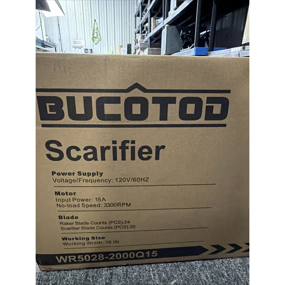 2-In-1 Dethatcher & 16-Inch Scarifier Electric Corded, 15 Amp Bucotod